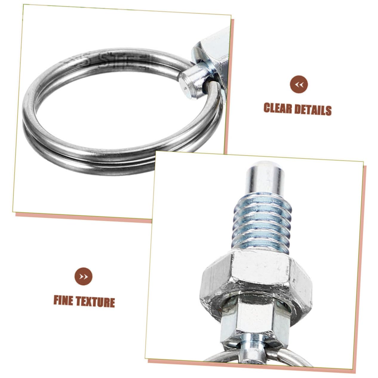 SOLUSTRE 4pcs Spring Plunger Indexing Pin with Pull Precision Spring Loaded Plunger for Industrial Equipment and Cabinet Use Design