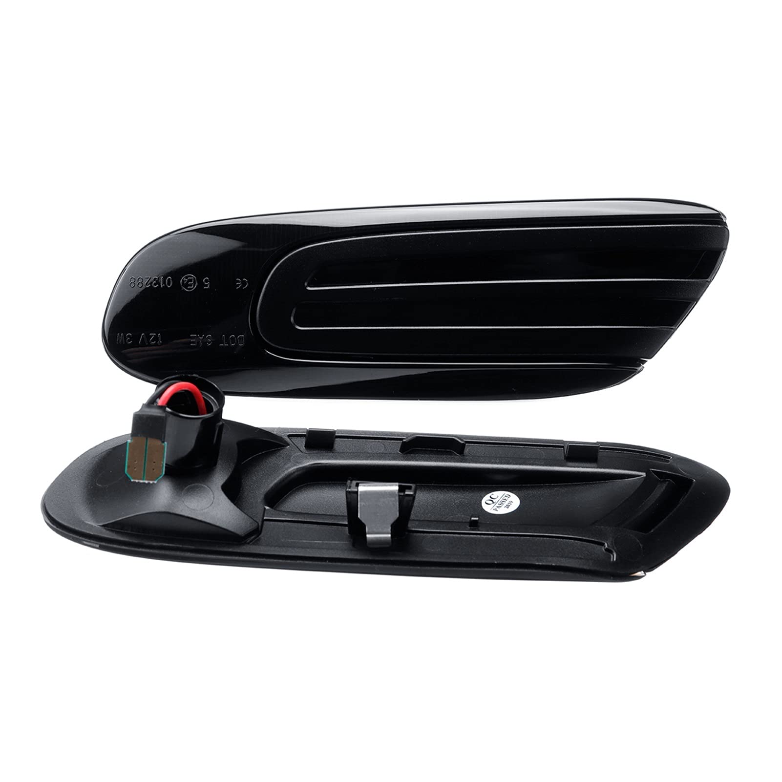 2 szt. Dynamiczna lampa boczna Repeater płynące boczne światła obrysowe włączony kierunkowskaz 12V lampa panelowa, dla MINI, COOPER F55 F56 F57 Światło kierunkowskazu samochodowego(N B)