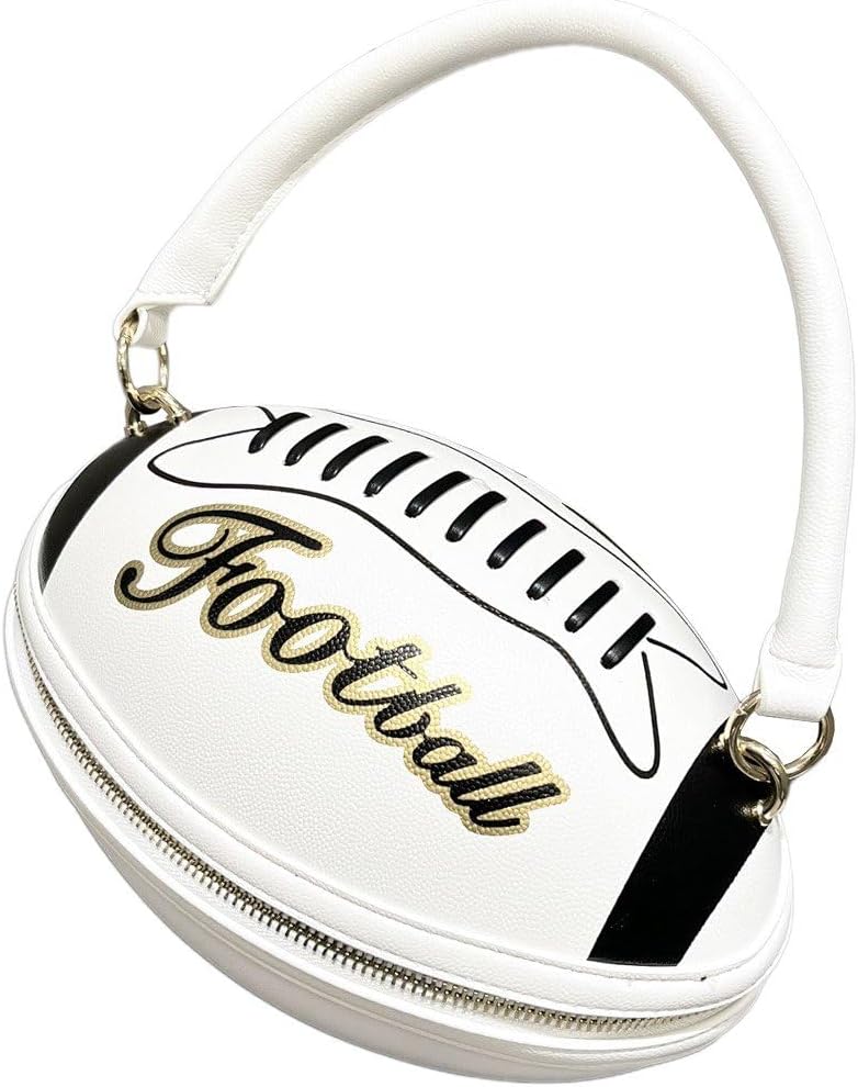 Women Football Shaped Crossbody Shoulder Bag Purse Handbags Chain Crossbody Bag Tote Bag Novelty Funny Bag