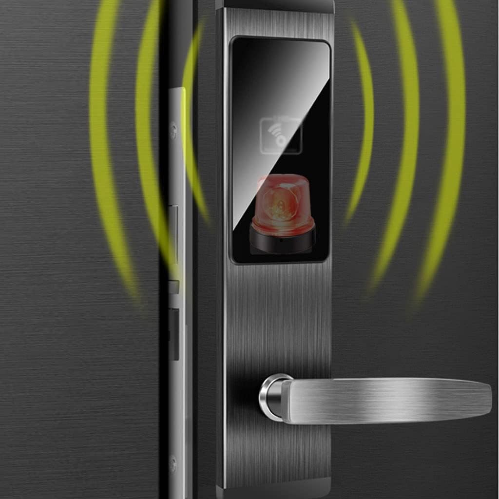 Door Knob Lever Electronic Lock Induction Door Levers Stainless Steel Door Handle Door Thickness 38mm-50mm/1.4in-1.9in Door Lock with Handle (Color : Black)
