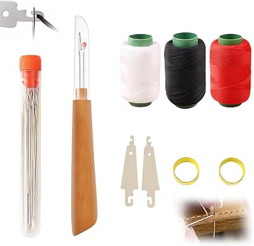 2025 New Big Eye Steel Sewing Needles Kit, 37Pcs Sewing Tool Set Fix Anything Anytime Portable Beginner-Friendly, Upgrade Needle Thread Hand DIY Embroidery Crafting Kit Tool 34Pcs