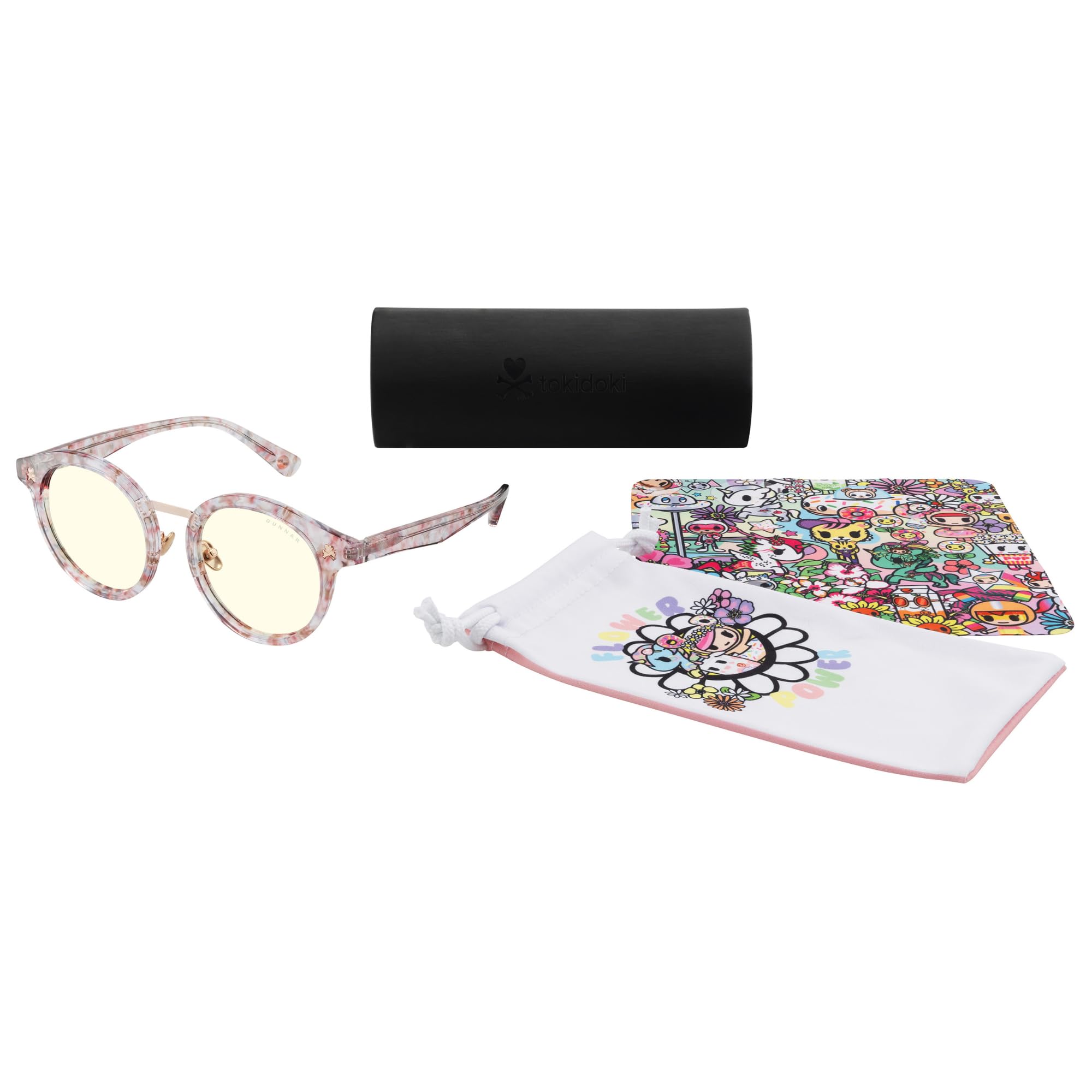 Gunnar x Tokidoki Blaulicht-Brille - Flower Power - Pink - Clear