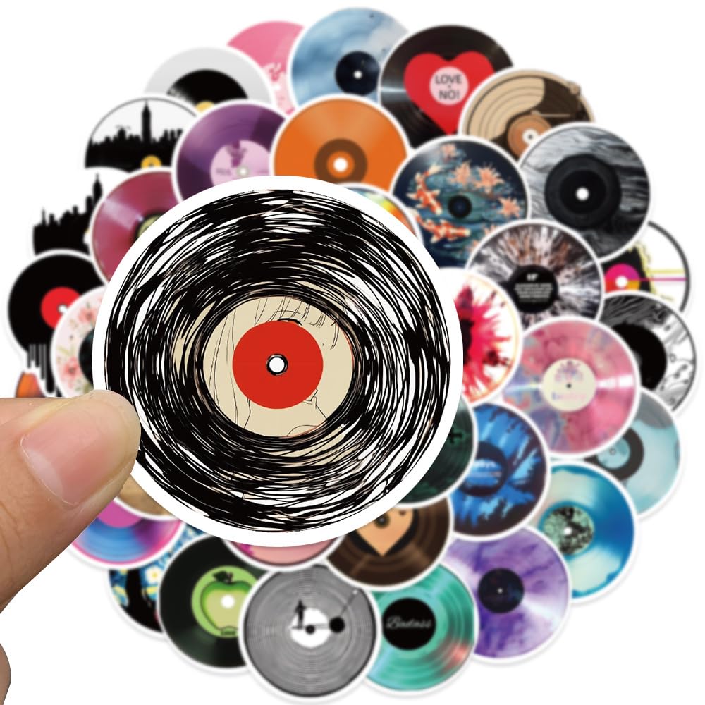 Amazon.co.jp: CDレコードステッカー 50枚入り 防水ビニールステッカー