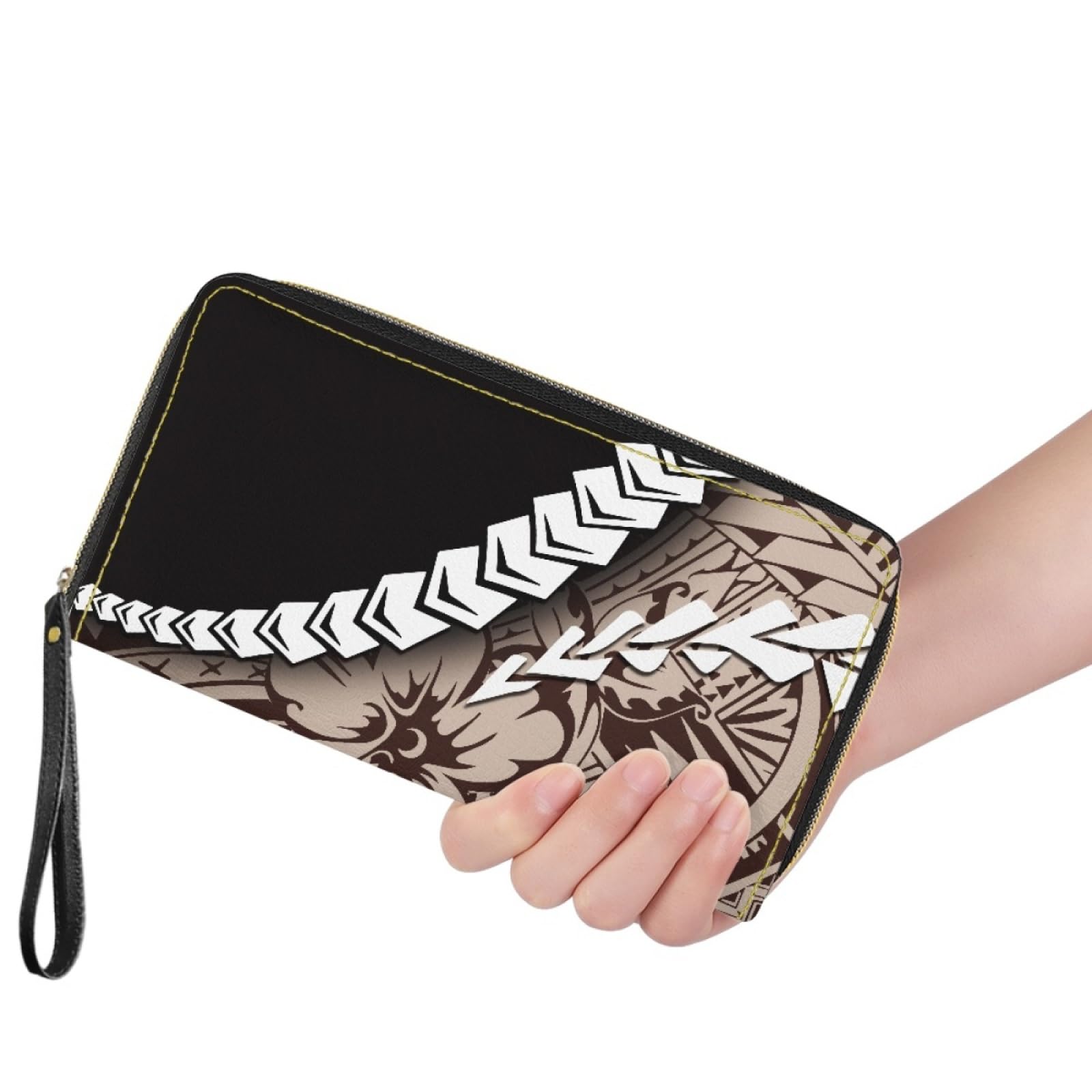 Tarjetero Mujer Retro Marrón Negro Piel Billetera Bolso Mujer Monedero Carteira Multiple Slots Compartments Cartera Bolsa Pequeña Wallet with Zipper Carteras Grande Cartera 11x20cm/2 Pieza