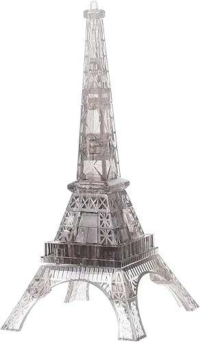 3D Transparente Torre Eiffel Rompecabezas de cristal Rompecabezas Eiffel Rompecabezas de piezas de construcción Bloques de construcción Cerebro