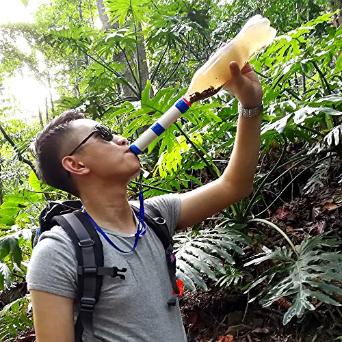 Ajcoflt Filtro de Água ao ar livre Sistema de Filtração de Purificador de Água de Palha Projeto de L