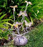 Decorative Butterflies with 5 Blinking LEDs Garden Solar Light
