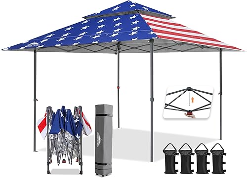 Miniatura 13 de EAGLE PEAK Carpa Desplegable de Patas Rectas de 13 x 13 pies, Toldo Instantáneo para Exteriores, Fácil Configuración de Una Sola Persona, Refugio