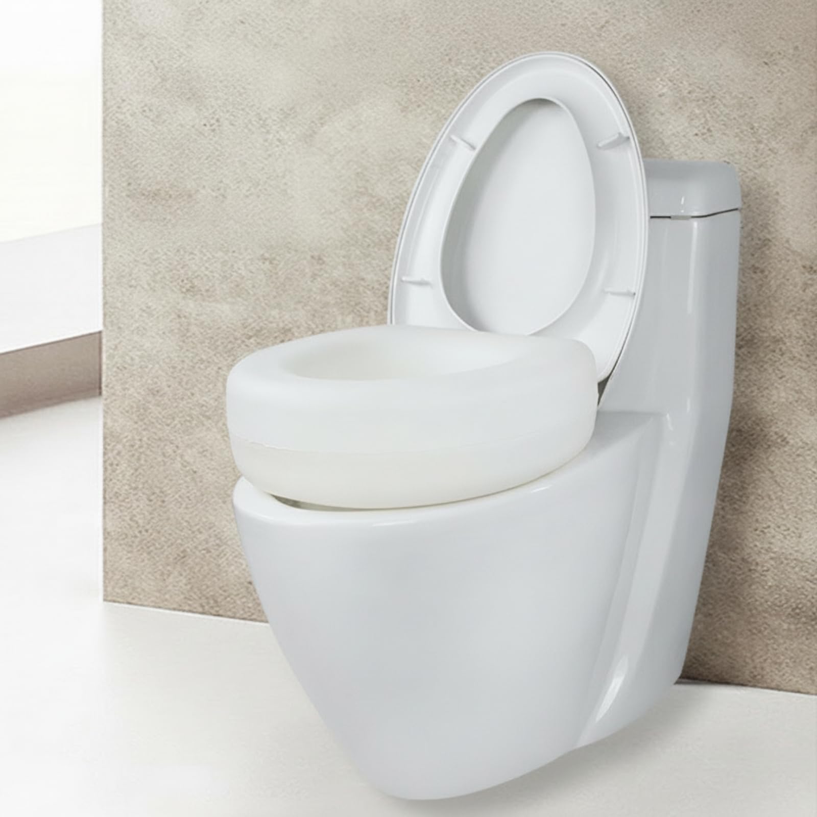 TISHITA Toilettensitzerhöher WC Aufsatz WC Erhöhung WC Sitzerhöhung Toilettensitz aus PP Material mit Abgerundeter Form Und 11 cm Erhöhung Leicht Abwischbar für Hygiene für Pflegezimmer Zuhause Bad