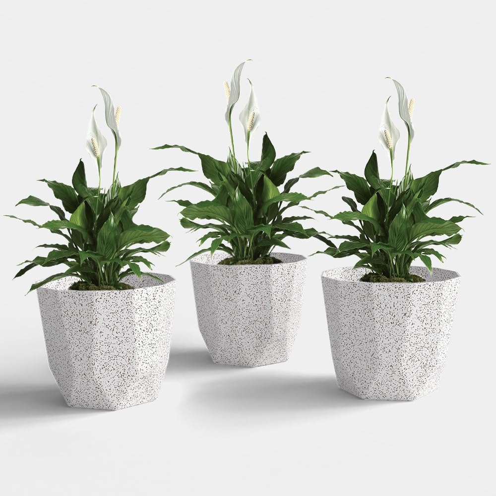 YUCCABE ITALIA SHERA Hexa Planters - Marble White -13 YUCCABE ITALIA SHERA Hexa Planters - Marble White -13