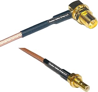 3 feet RG316 RP-SMA Female Angle to SMB Male Bulkhead RF Pigtail Coaxial Cable