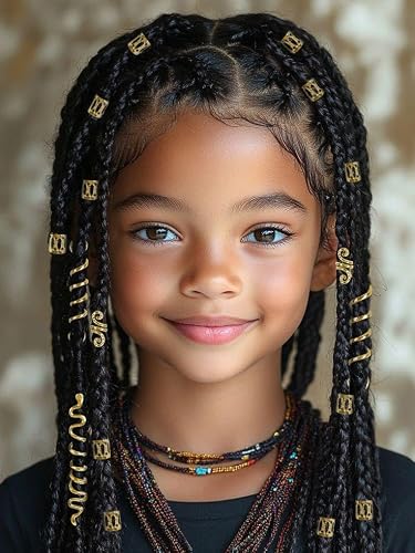 TEBIEKOY 26pcs Gold Hair Accessories for Women Loc Hair Jewelry for Braids Metal Dreadlock Beads Set Snake Hair Clips Decoration Gold