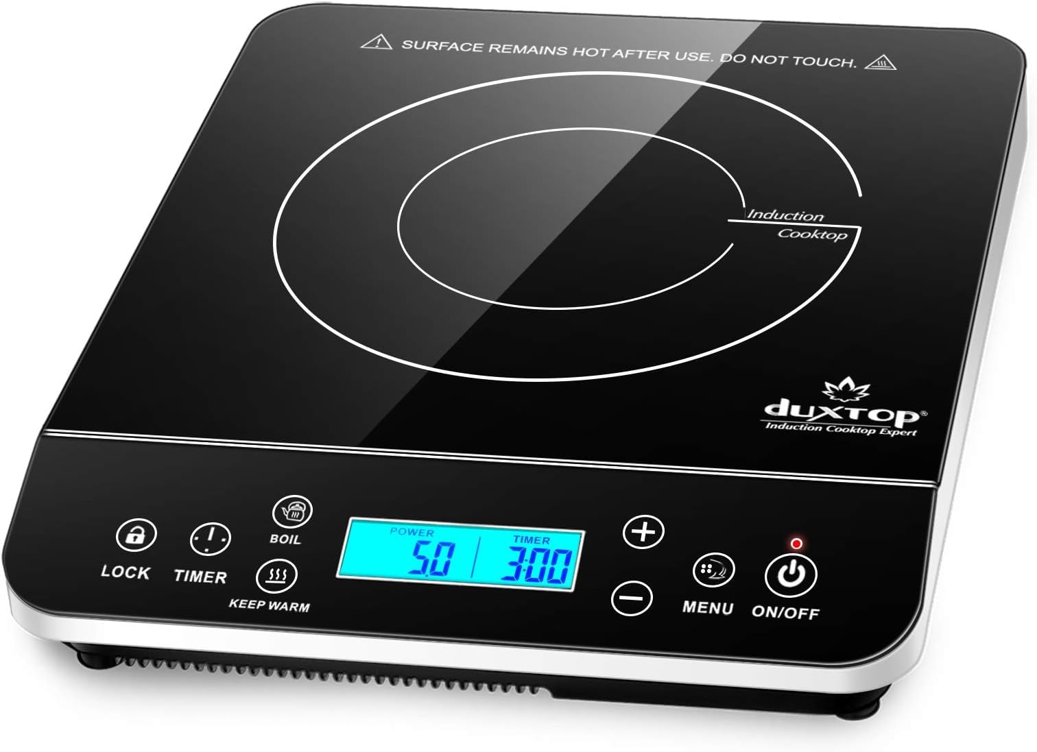 Duxtop Portable Induction Cooktop Burner,Induction Hot Plate with LCD Sensor Touch 1800 Watts,Silver 9600LS/BT-200DZ,(Pack of 5)