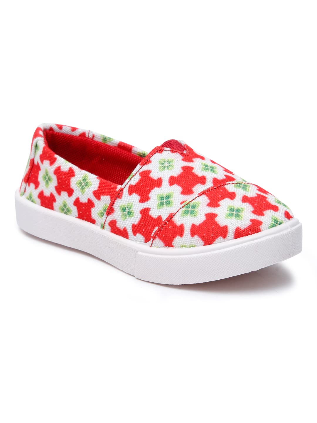 ELISE Unisex-Child Red Moccasin