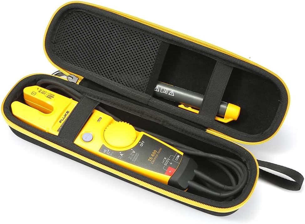 RAIACE Hard Carrying Case for Fluke T5-1000/T5-600 Electrical Voltage, Continuity and Current Tester - Black