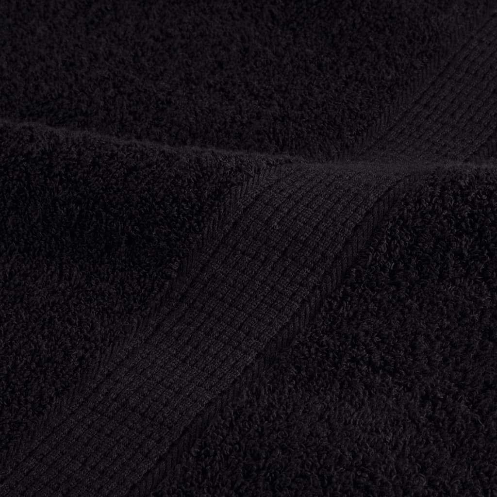 vidaXL Asciugamani Premium 10 pz Neri 50x100 cm 600 g/m² 100% Cotone, Telo da Bagno, Set di Asciugamani da Bagno, Asciugamano per albergo
