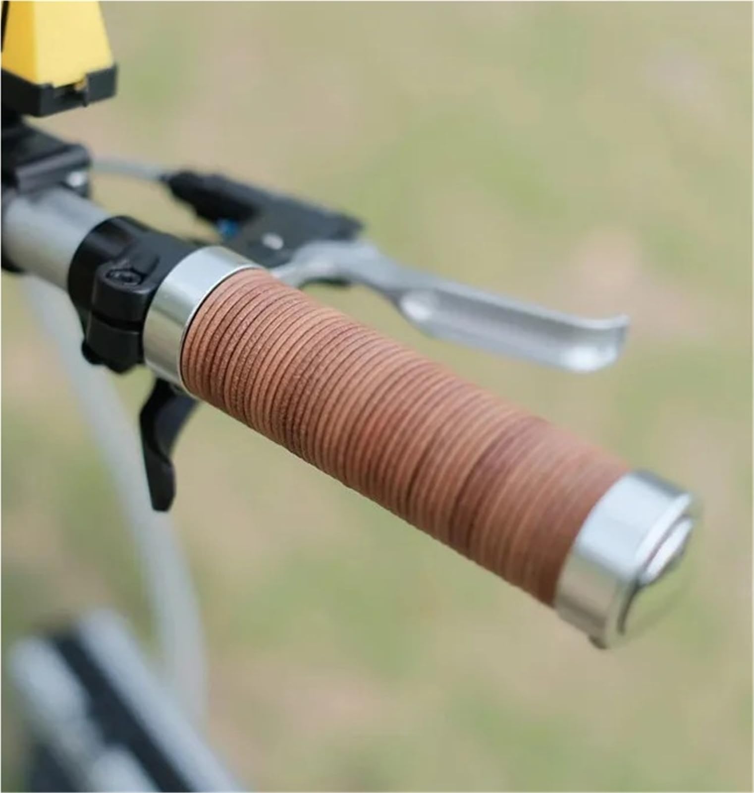 Generisch Handgefertigte Leder-Seilwickel-Vintage-Fahrradgriffe