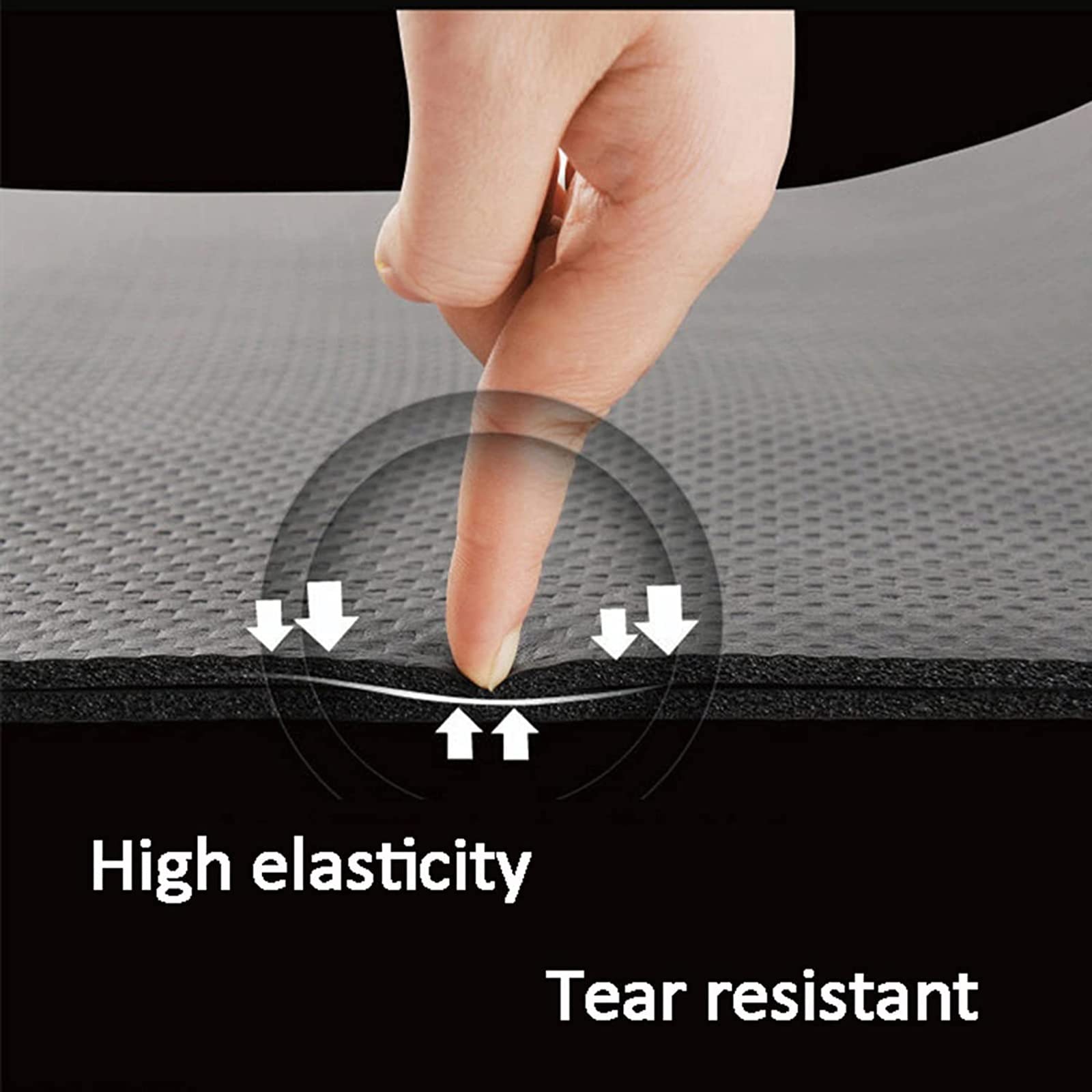 Alfombrilla absorbente de sonido para equipos de ejercicio, alfombrilla antideslizante resistente a los golpes para suelos de madera dura, para bicicletas de ejercicio, alfombrilla duradera de alta de