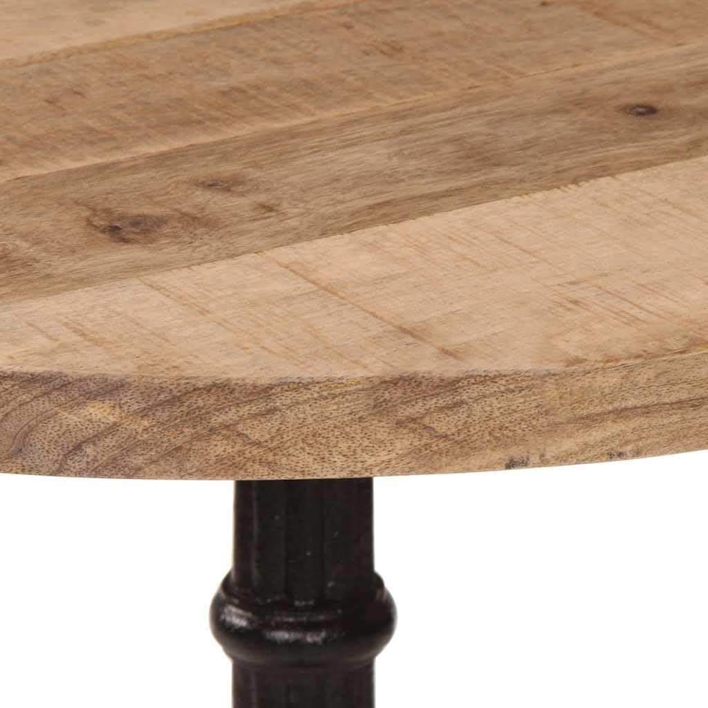 vidaXL Table de Bistro Ø60x76 cm Bois de manguier Brut