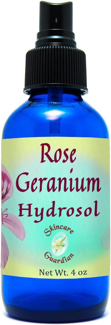 Rose Geranium Hydrosol - Facial Hydration & Toner For All Skin Types Hidrosol de Geranio Rosa 4 oz Mister