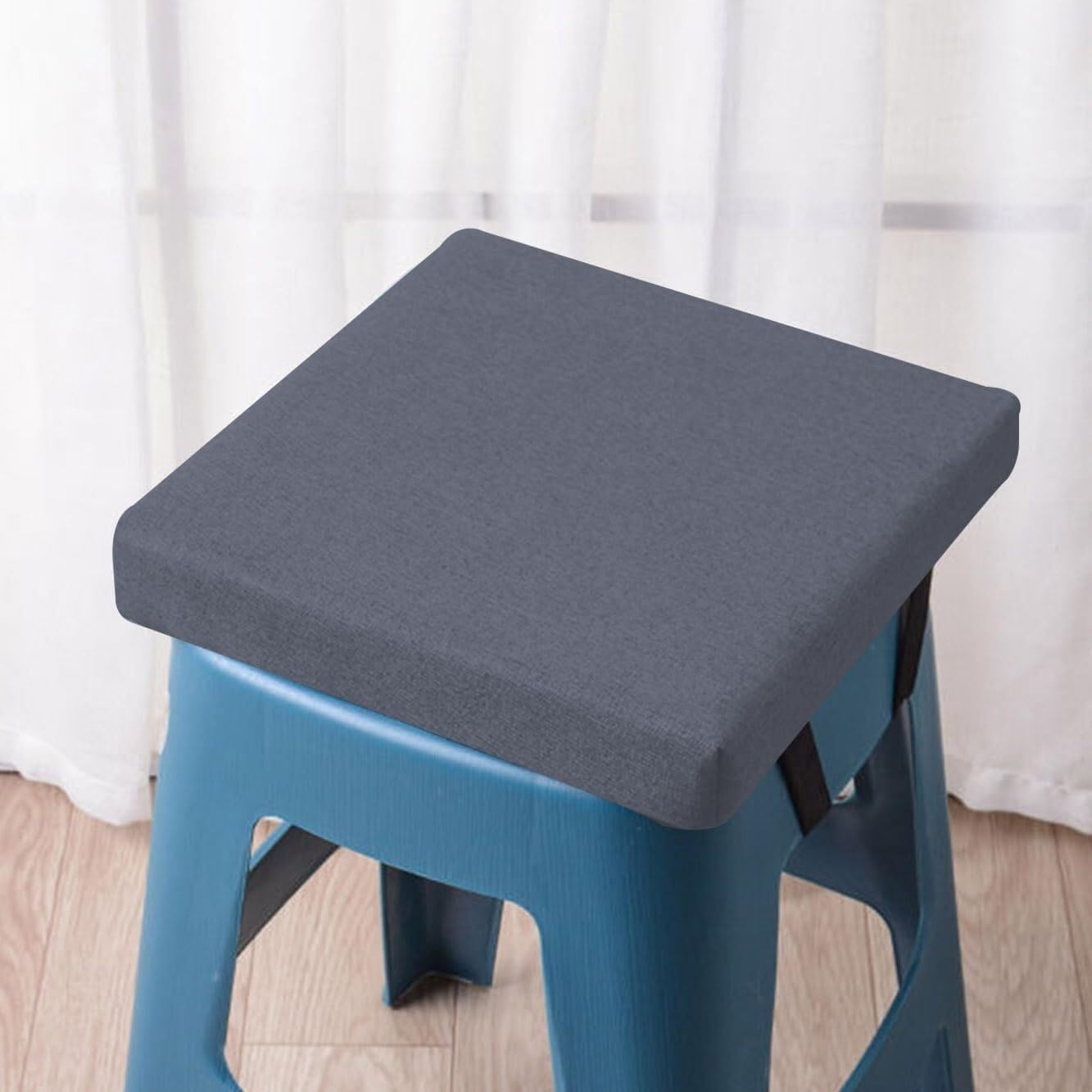 Bar Stool Seat Chair Cushion Pads/Cover Square 25x25,28x28cm,30x30cm,35x35cm,40x40cm,45x45cm,50x50cm Non-Slip Kitchen, Office and Garden Chair Pads with Ties Comfortable Cushion(1#,25x25x5/10*10*2in)
