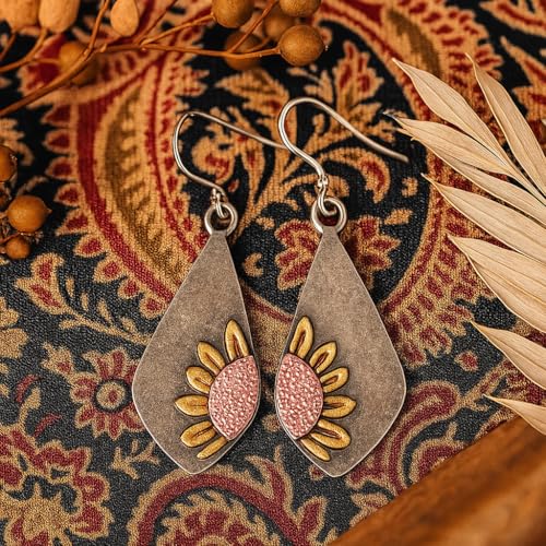 Boho Earrings for Women - Handmade Vintage Carved Dangle Earrings Party Birthday Perfect Stylish Gifts2