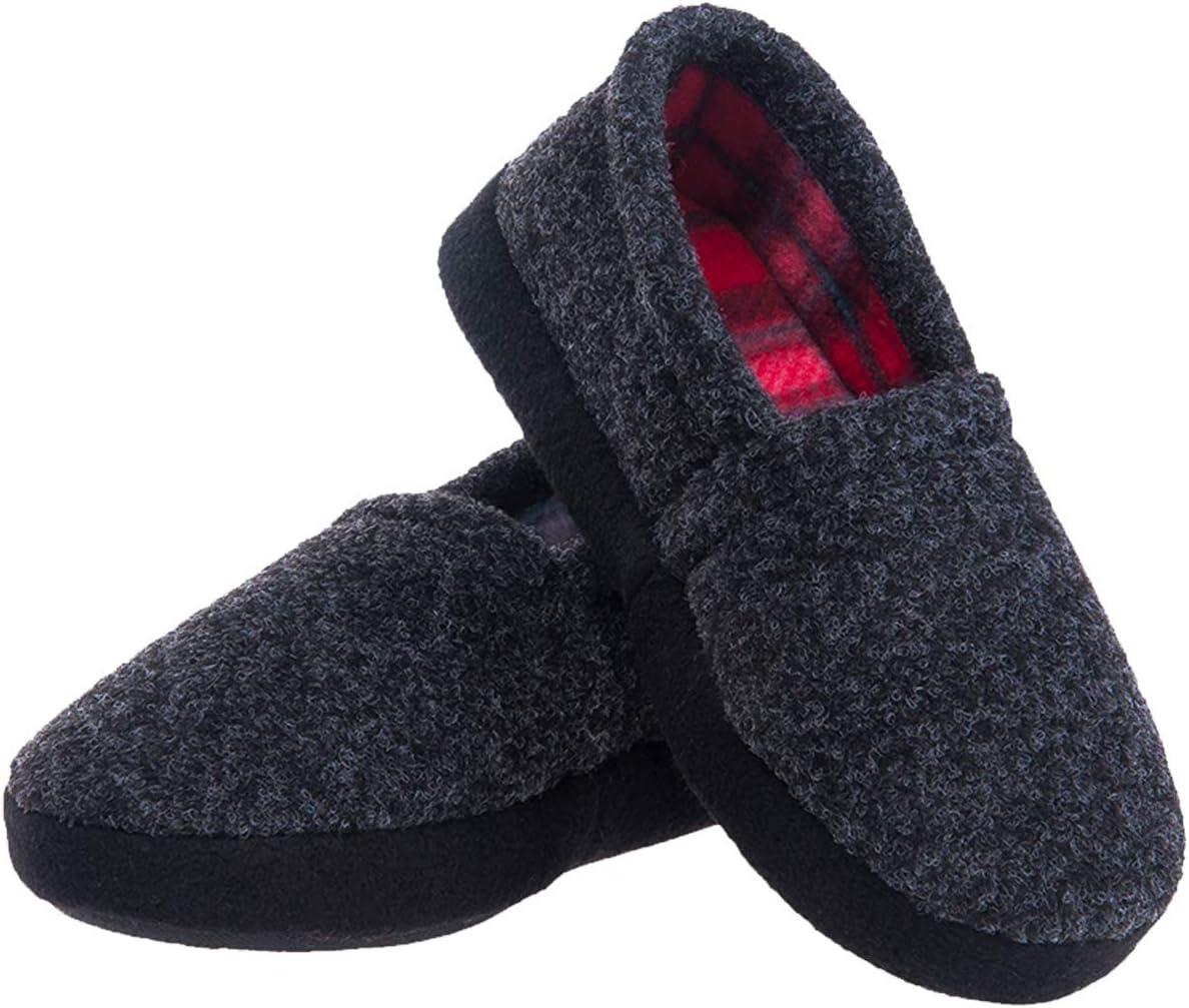  | festooning Kids Boys Comfy Warm Indoor House Slippers Fleece Memory Foam Shoes | Slippers