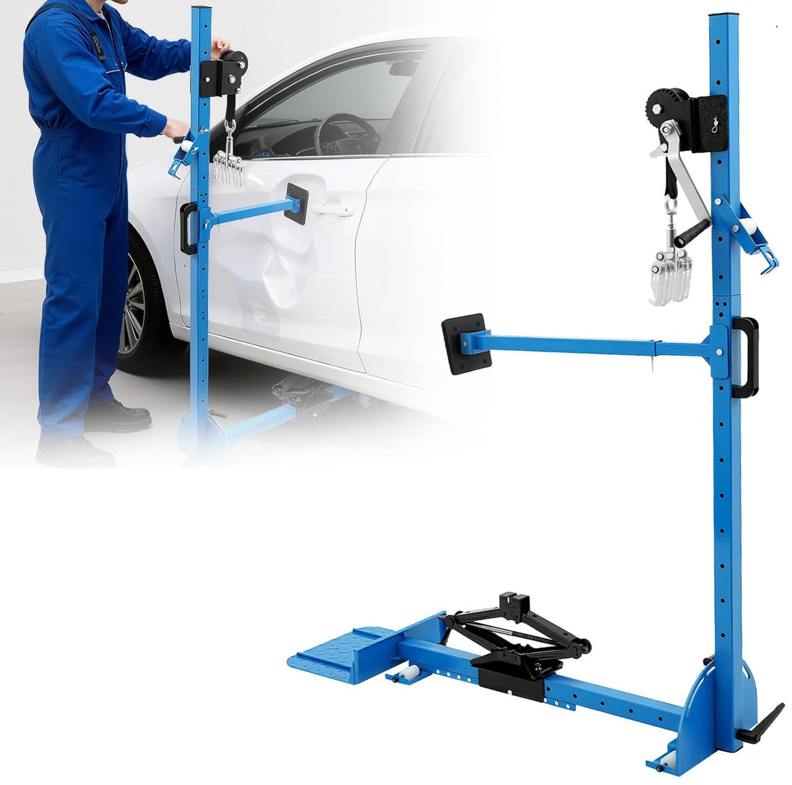 Strumento per riparazione ammaccature auto, con altezza regolabile e alta forza di trazione per il restauro della carrozzeria