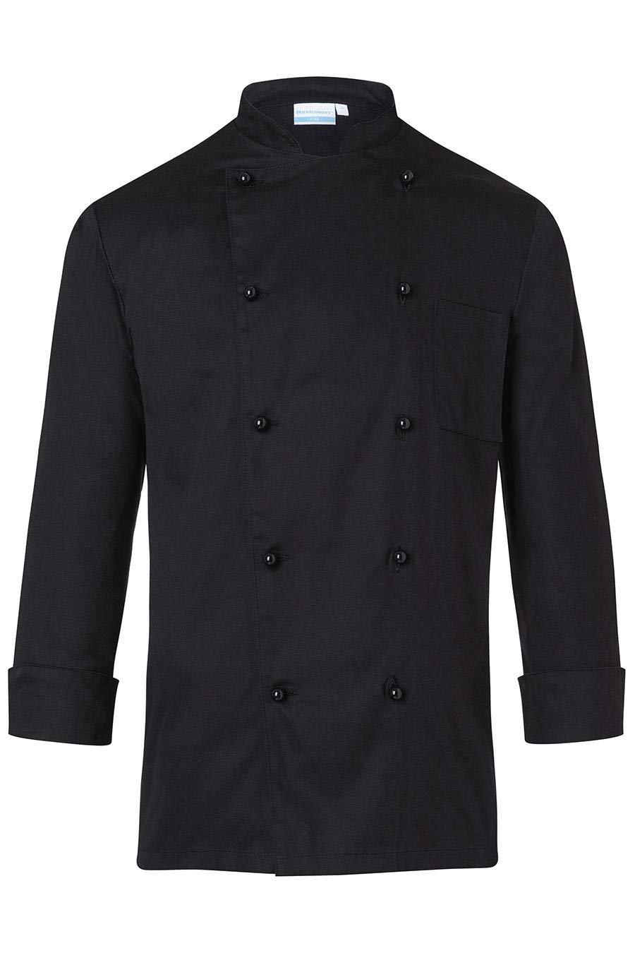 Karlowsky Chaqueta de cocinero Basic negra, talla 4XL