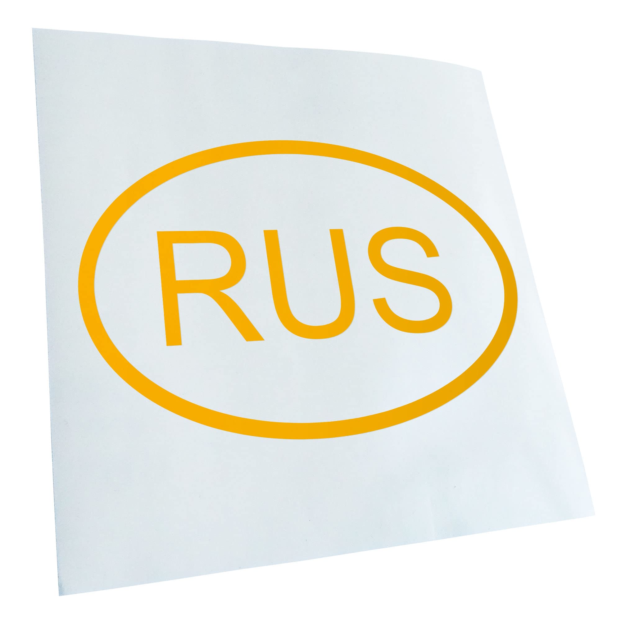 Kiwistar - Car Sticker - Yellow - 50 x 33 cm Russia RUS - Rear Window Car Sticker Weatherproof for Car Truck Moped Truck - Sticker Exterior Self-Adhesive Tuning Accessories for Window Vehicle Window