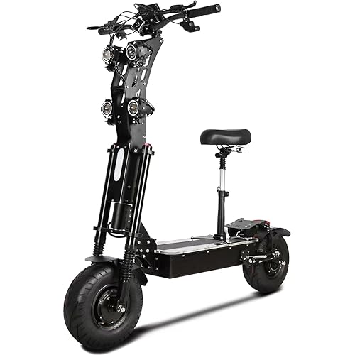 Electric Scooter for Adults with Seat, High Power 10000W Dual Motor with NFC,Max Speed 60MPH & Up to 70Miles,13" Off-Road Tires, 60V/50Ah Large Capacity Battery(USA Werahouse)