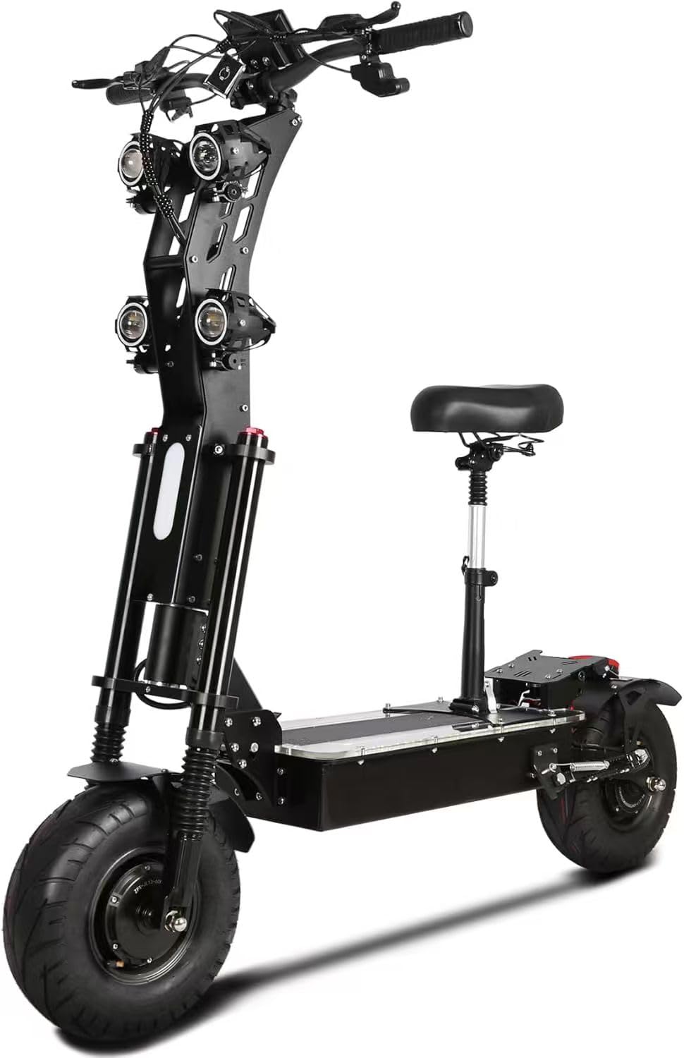 13 Electric Scooter with Seat for Adults 10000W Dual Motor XOD Oil Braking System with NFC 50MPH Max