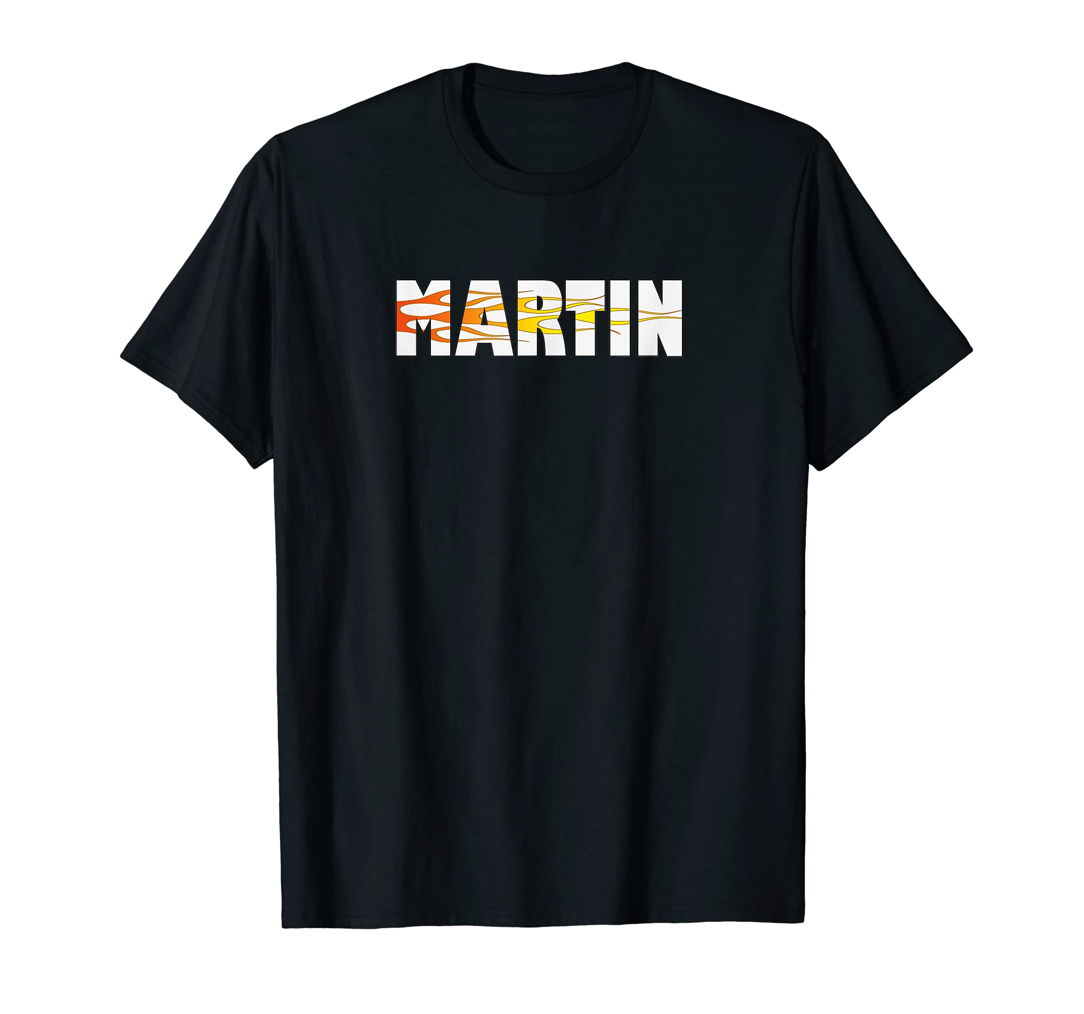 Martin Name Cool Auto Detailing Flames So Fast T-Shirt