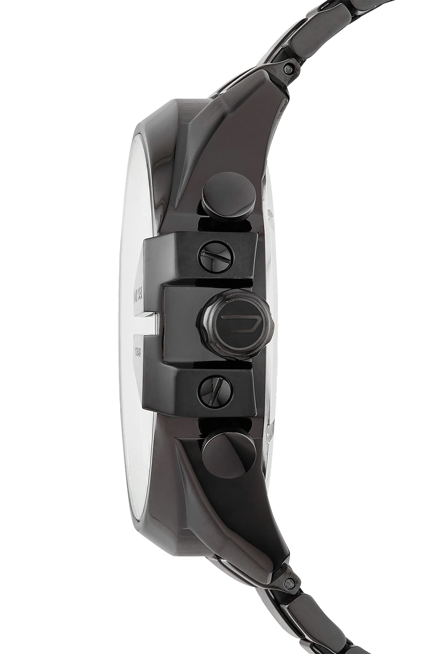 Diesel Reloj Mega Chief para Hombre, Movimiento cronógrafo, Caja de Acero Inoxidable de 51 mm con Pulsera de Acero Inoxidable, DZ4329 & Reloj para Hombre Mega Chief, Movimiento cronógrafo, DZ4318
