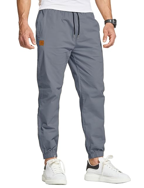 JustSun Spodnie chino Spodnie cargo męskie Spodnie rekreacyjne męskie Spodnie do biegania męskie Bawełniane spodnie sportowe męskie Spodnie treningowe ze ściągaczem Spodnie casualowe z kieszeniami