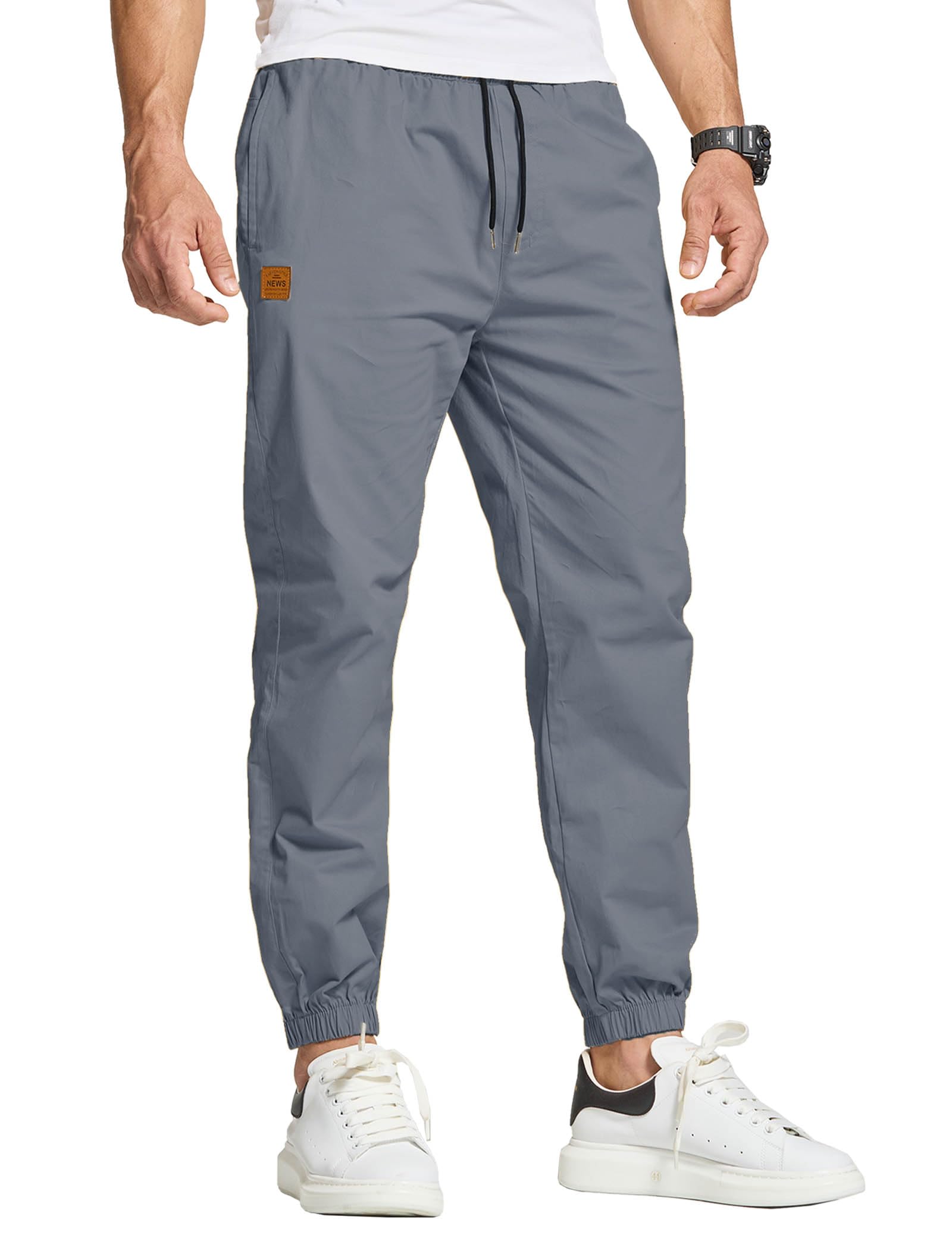 JustSun Pantaloni da Lavoro Uomo Cotone Cargo Casual Pantaloni Tuta Uomo Pantaloni Jogging Slim Fit con Tasche