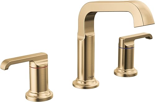Miniatura 10 de Delta Faucet Tetra - Grifo de baño generalizado de níquel cepillado con 3 agujeros, grifo de baño de níquel cepillado para fregadero de baño, grifo