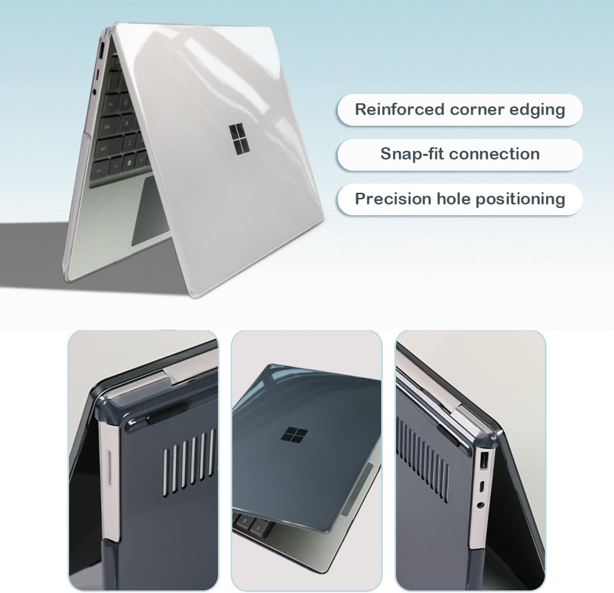 Custom Case for Microsoft Surface Laptop 15 Inch Model 1872/1873/1953/1979 Customized Personalized Picture Text Name Logo Cover Protective Plastic Hard Shell