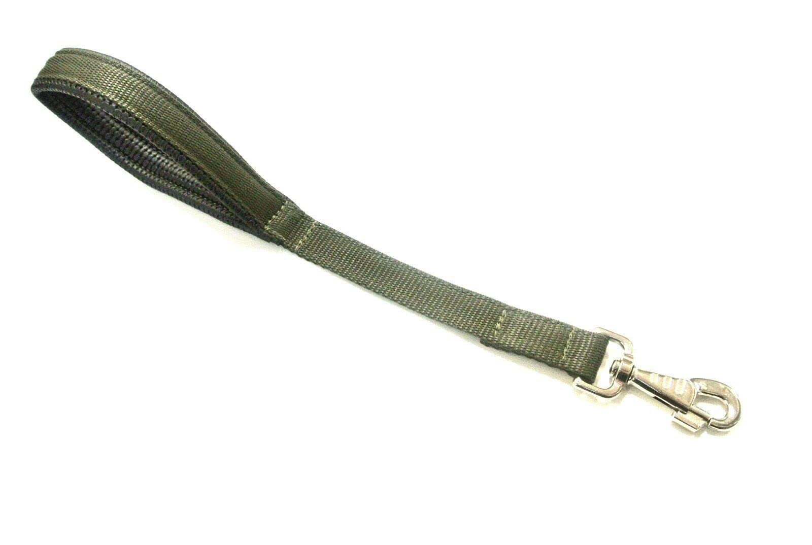 18" Short Close Control/Traffic Control Dog Lead With Padded Handle For Comfort In (Olive Green) — image 1