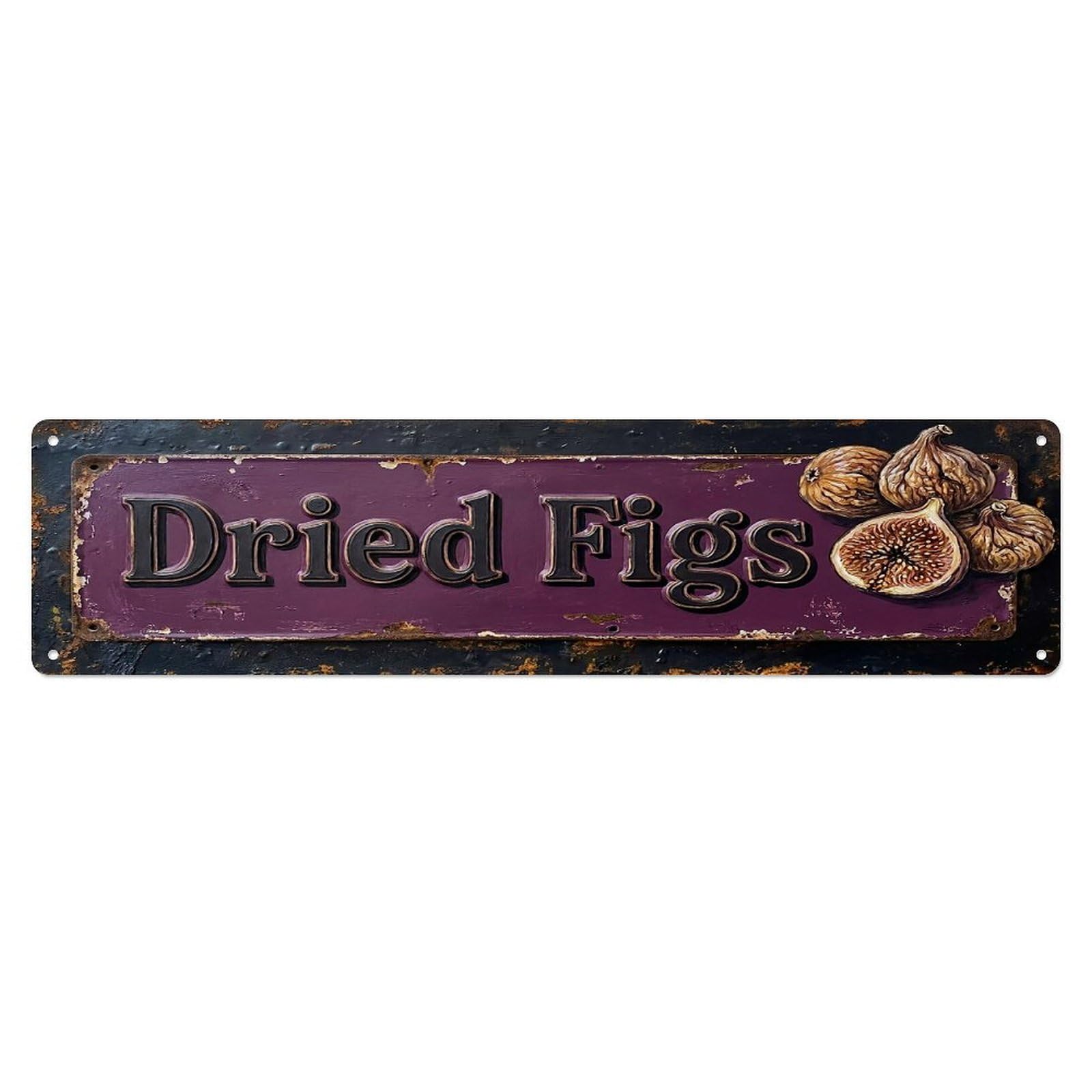 Vintage Dried Figs Chewy Farmhouse Metal Tin Sign