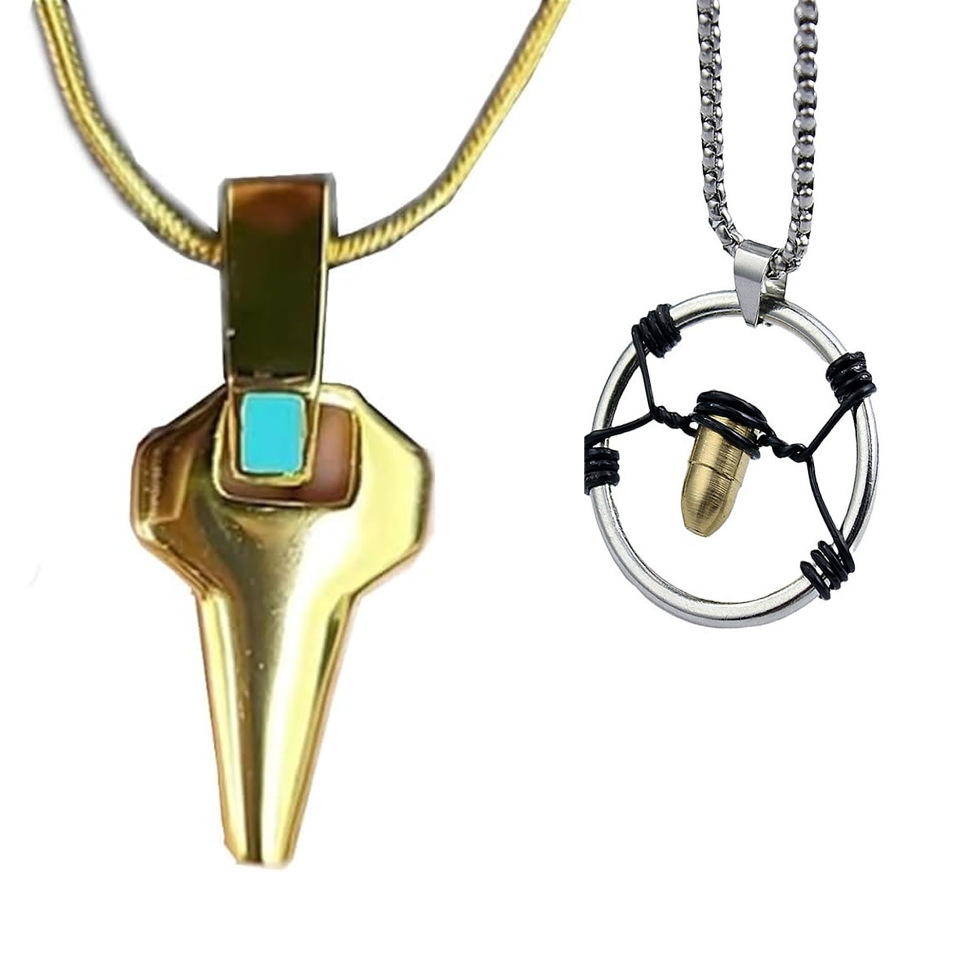 Qmortech 2pcs David-Martinez Cosplay Necklace Anime David-Martinez Pendant Prop Halloween Costume Accessories