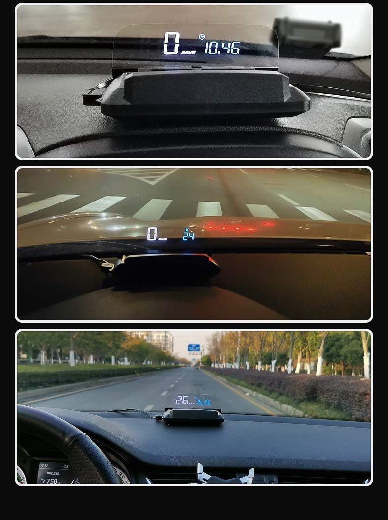 マロフサ 車用HUDディスプレイ 日本語説明書付き G3 GPS HUDヘッドアップディスプレイ フロントガラス表示 KM/H MP