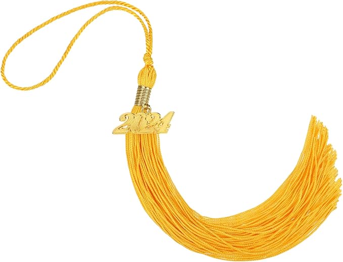2024 New Graduation Tassel Cord Ceremony Academic Gold Doctoral Two Colors Small Polyester Party