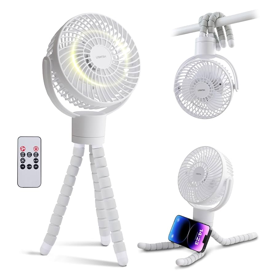 卓上扇風機 ホワイト 静音設計 リモコン付き 扇風機 卓上扇風機 自動首振り クリップ式 小型 usb 充電式