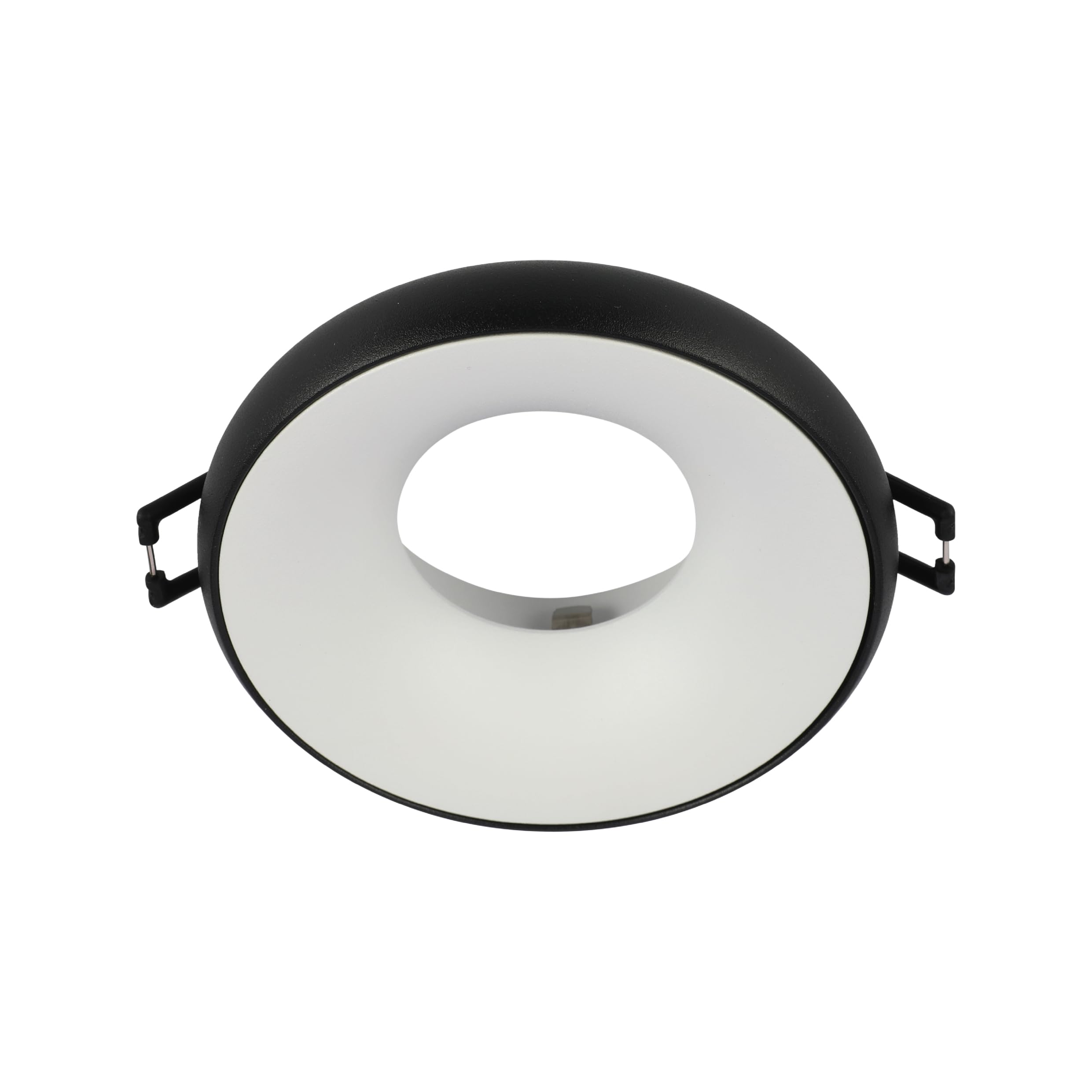 TEKLED Die-Cast Aluminium Downlight with Color-Accented Bezel | GU10 Fixed Ceiling Spot | for Kitchens Living Rooms Hallways Offices Hotels and Commercial Spaces | Black-White (Bulb not Included)