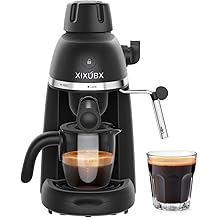 Coffee Machine, 3.5 Bar Espresso &amp; Cappuccino Machine with Steam Wand, Compact Design Coffee Maker for Latte, Safety Lock &amp; Tritan Cups, 800w, Black