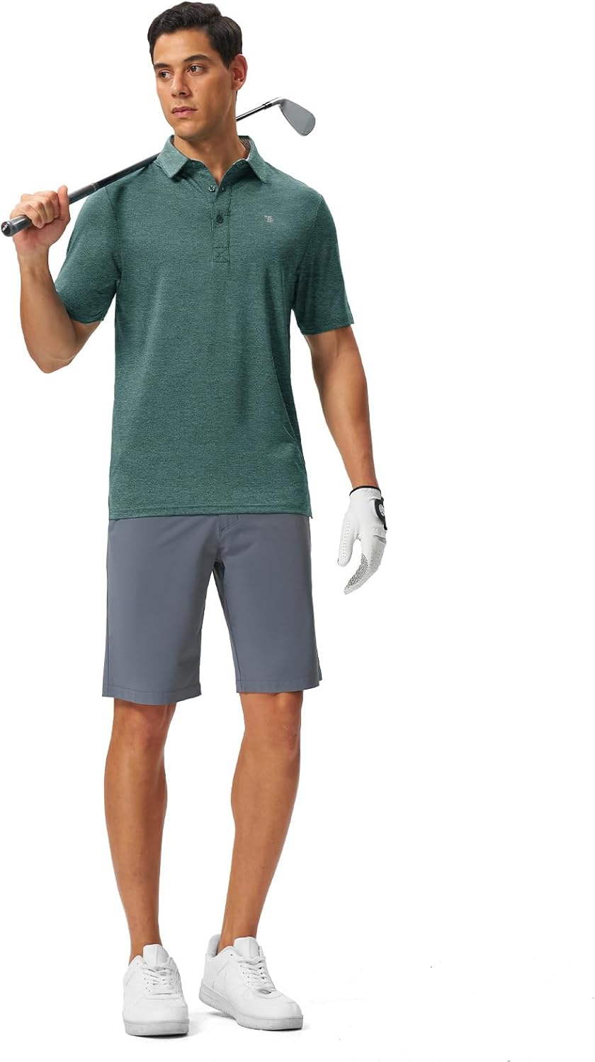 Rdruko Men's Golf Shirts Short Sleeve Moisture Wicking Quick Dry Stretch Collared Polo Shirt for Casual Business - Image 8