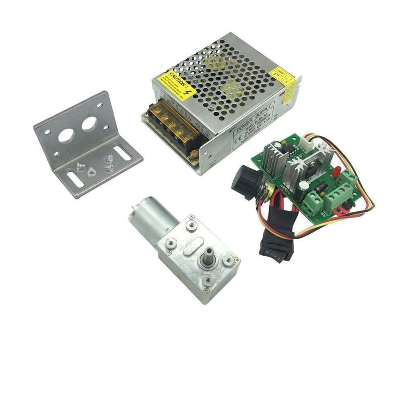 Motor de Engranaje helicoidal de 6V y 24V, Reductor de 12V, 3-210RPM, CC, Motor eléctrico de Alto Torque, Engranaje de Metal, autobloqueo inverso for Equipos de automatización (Size : 12v 30rp