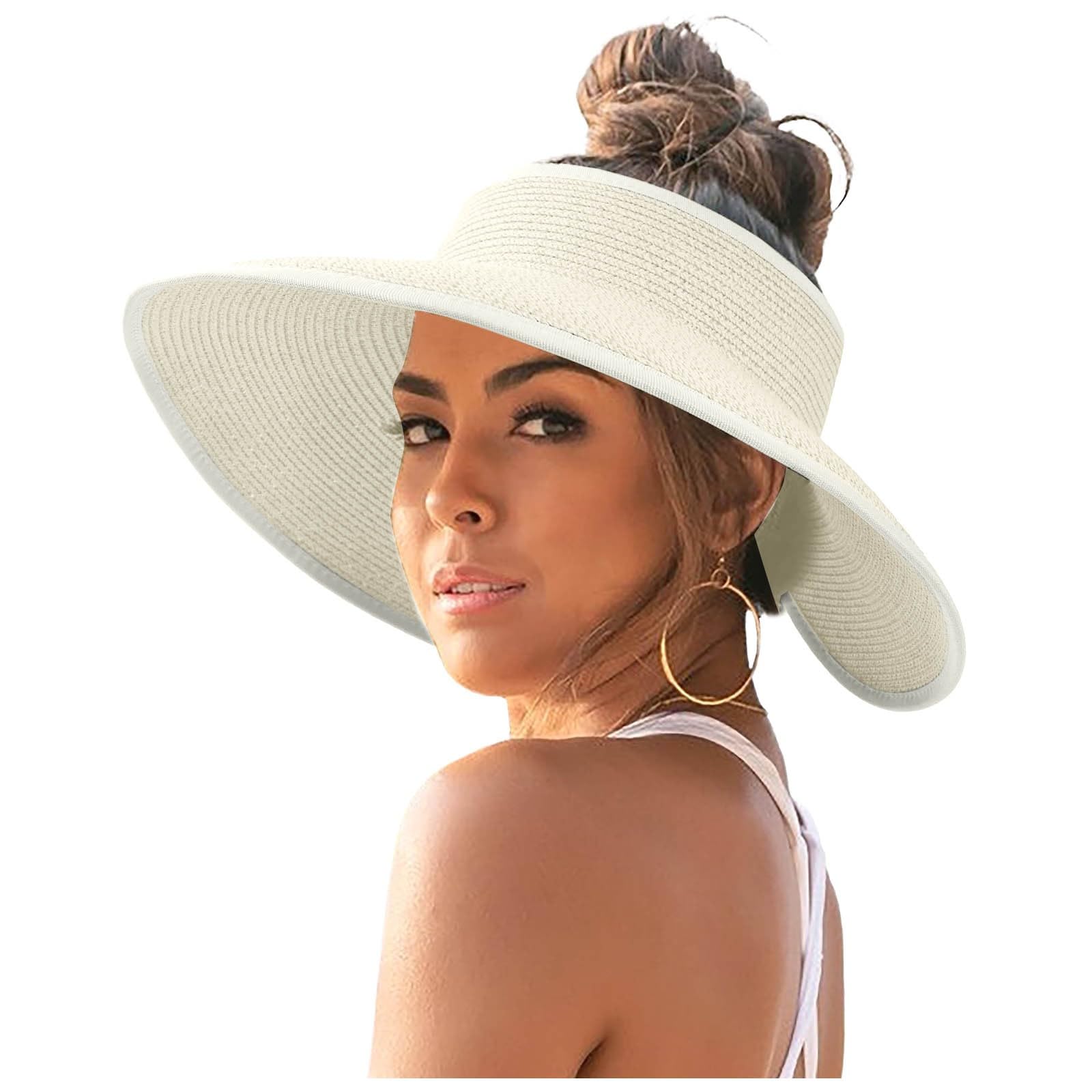 Straw Hat Female Fishing Hats Sun Protection Clothing Women Skinada Womens  Sun Hat UV Protection