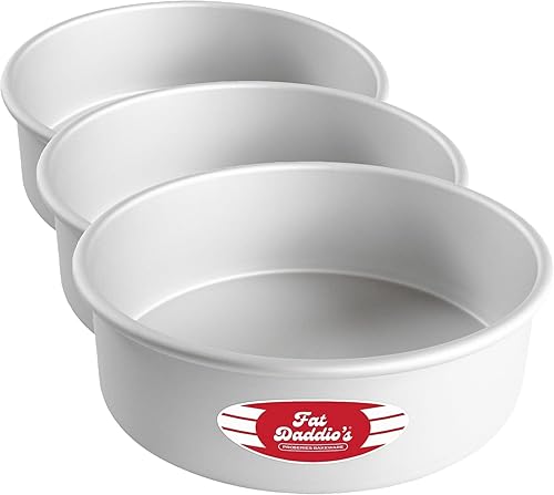 Miniatura 59 de Fat Daddio's Moldes para pasteles redondos de aluminio anodizado, juego de 2 piezas, 9 x 3 pulgadas